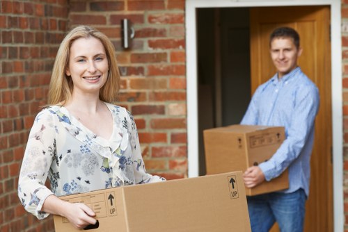 Eco-friendly packing materials being used professionally
