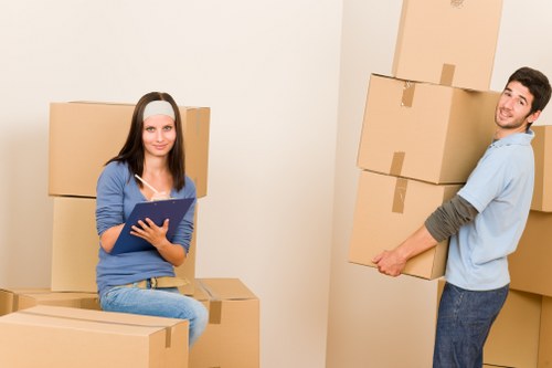 Packing office supplies and equipment for a move